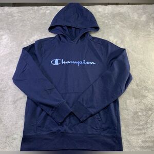 Champion Pull Over Hoodie Boys Youth Navy Blue Size Large